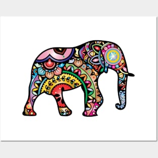 Decorative ornamental colourful elephant Posters and Art